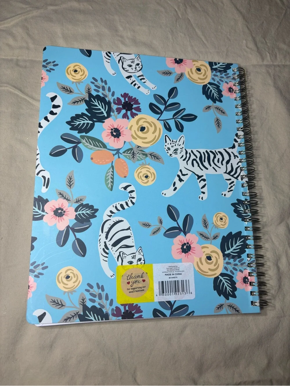 New Floral Weekly Planner - Blue Cover Agenda Undated Journal